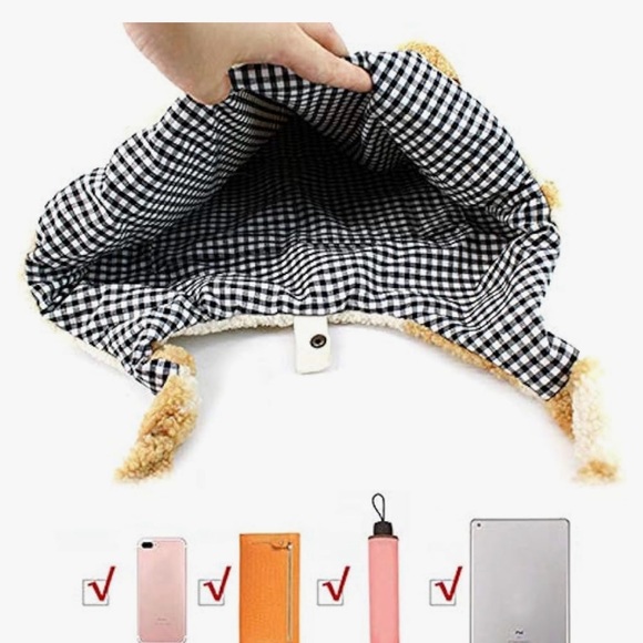 Teddy Bear Shearling Tote Bag - Picture 3 of 4